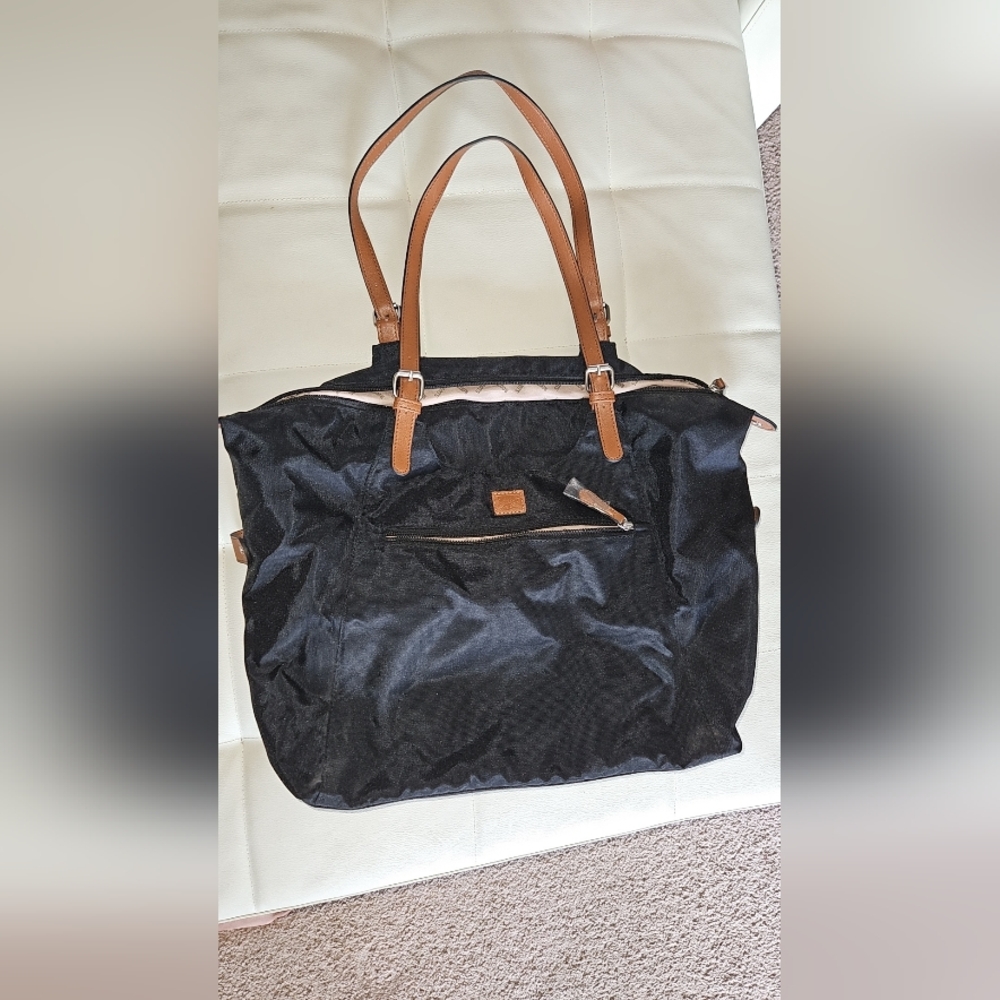 Roots 73 R4700 Large Black and Brown Women's Tote Bag